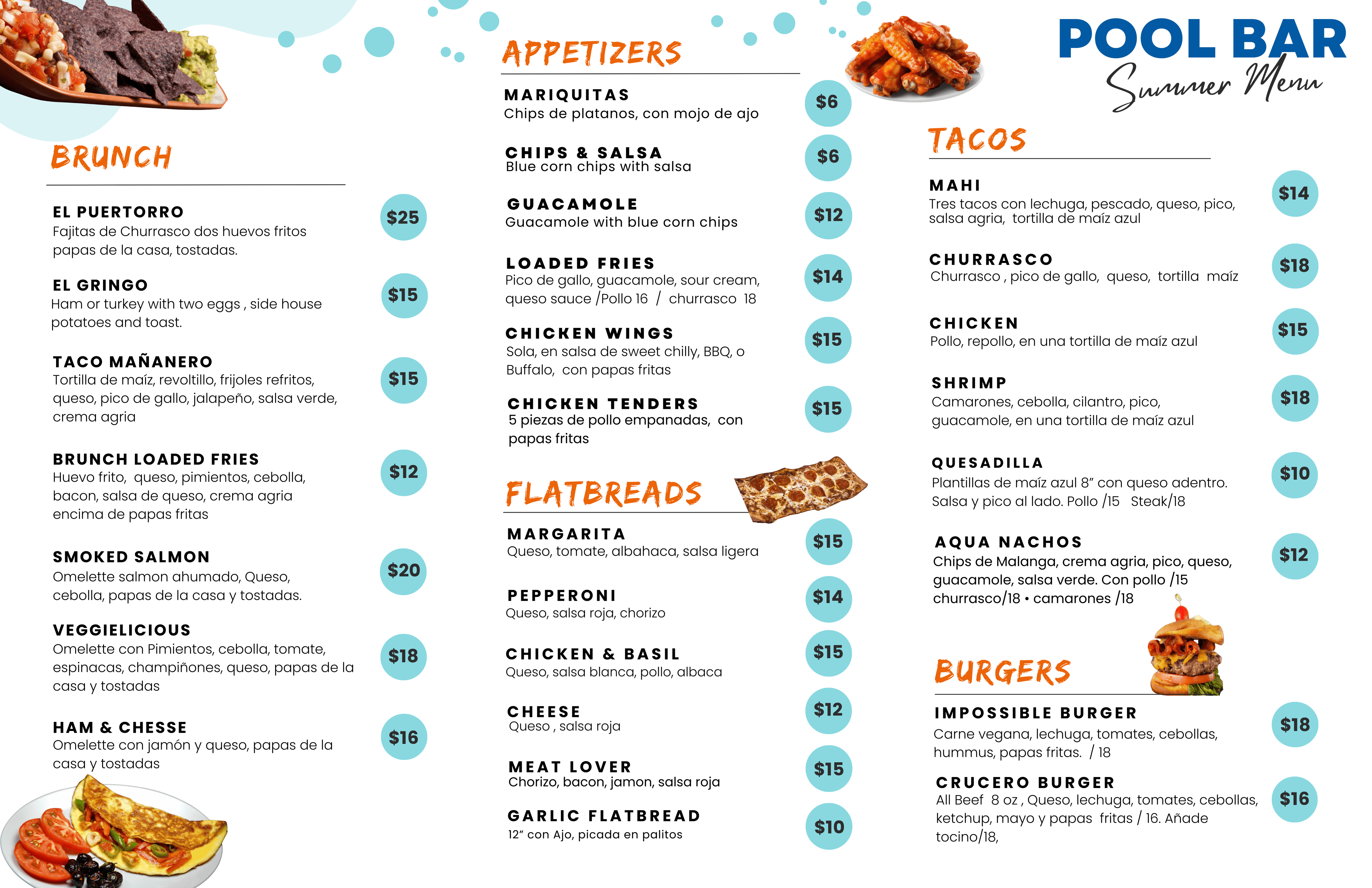 Summer menu